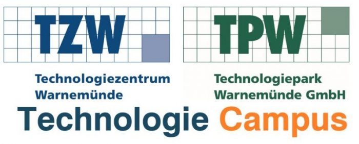 Logo der Firma Technologiepark Warnemünde GmbH (TPW) und Technologiezentrum Warnemünde e. V. (TZW)
