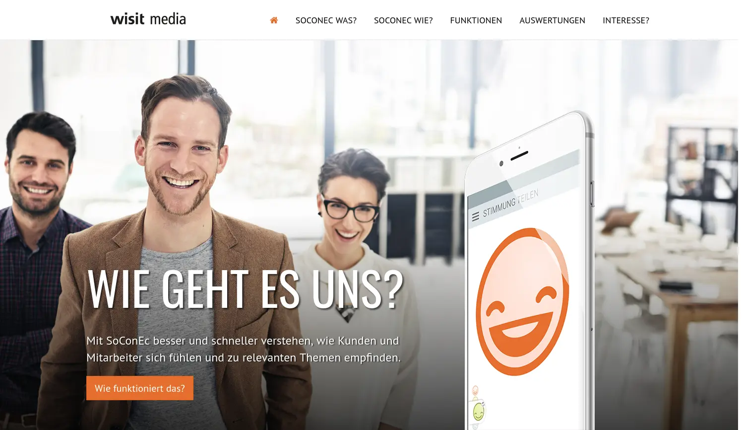 Website der Firma wisit media GmbH