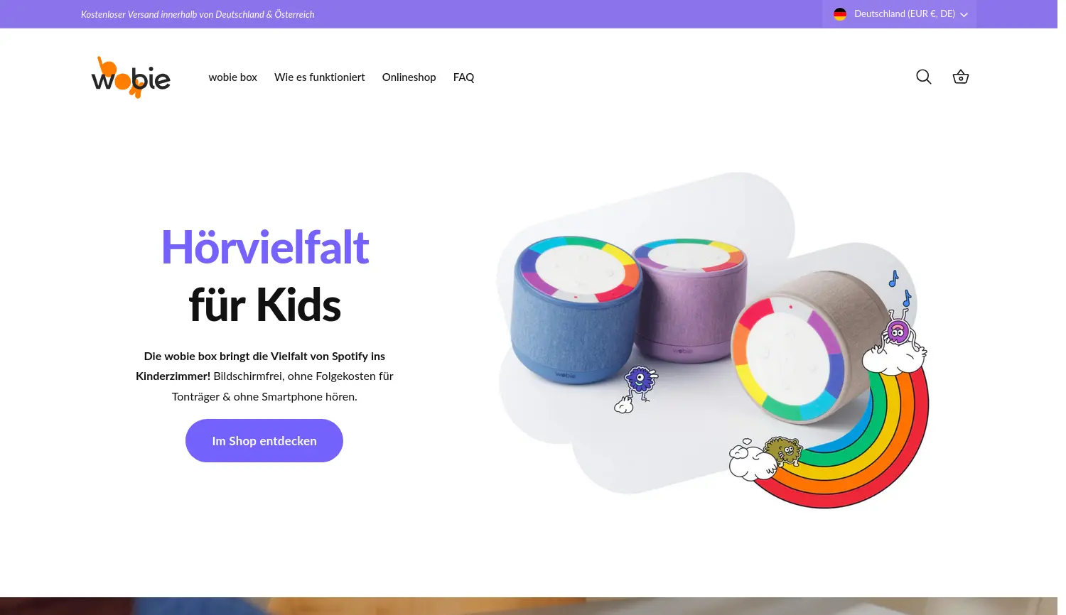 Website der Firma wobie GmbH