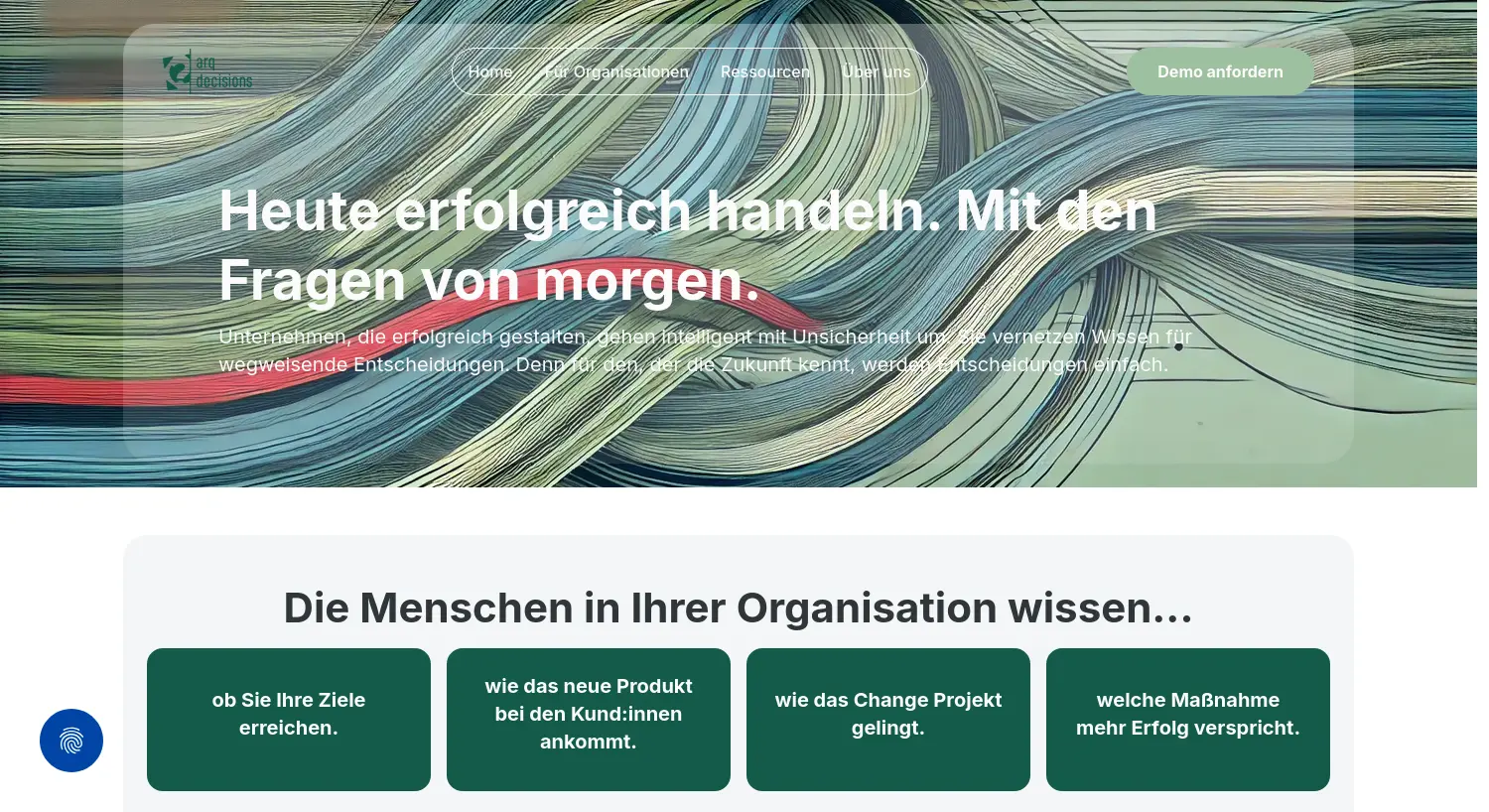 Website der Firma arq decisions GmbH