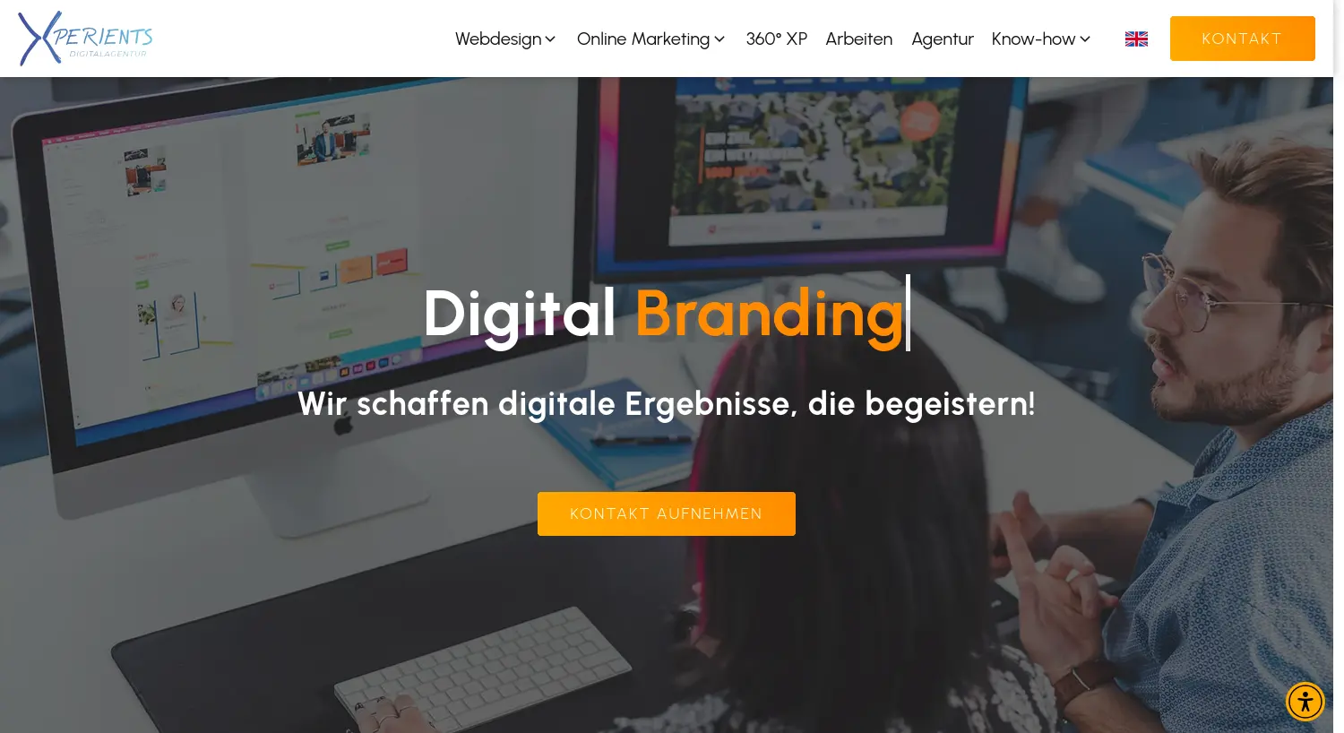 Website der Firma XPERIENTS Digitalagentur GmbH