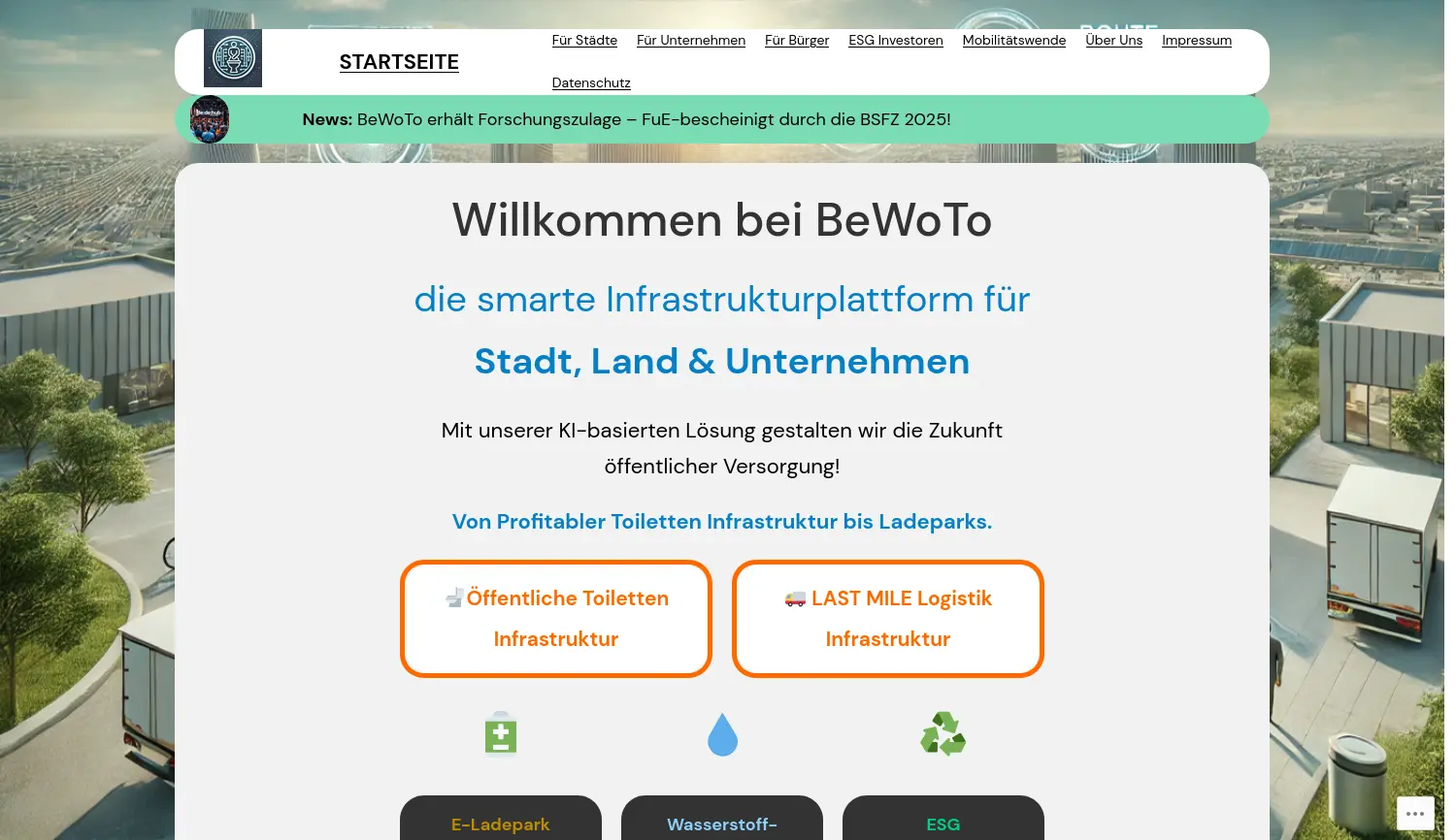 Website der Firma BeWoTo UG