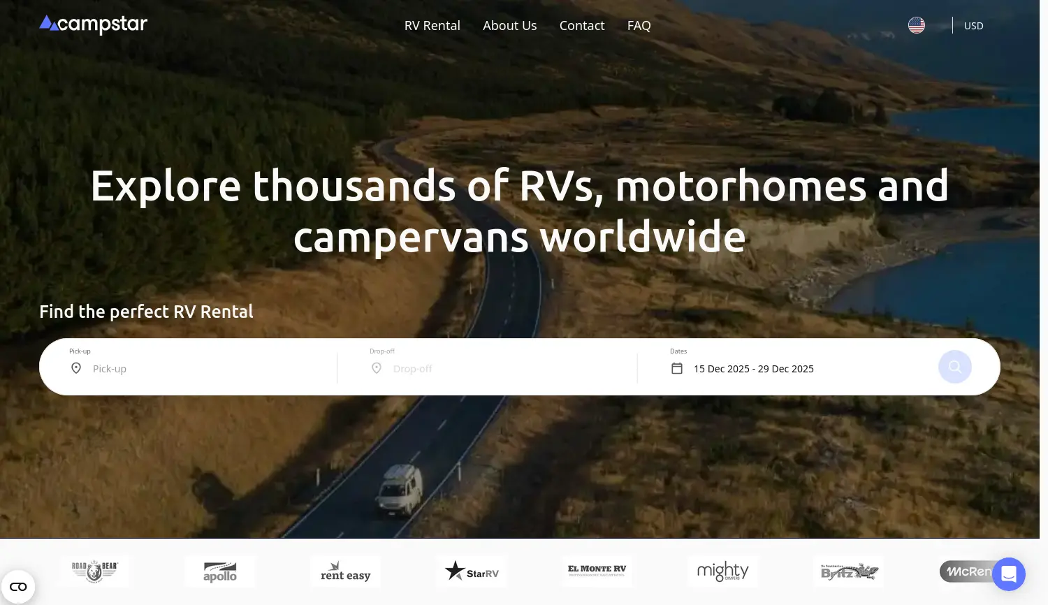 Website der Firma Campstar