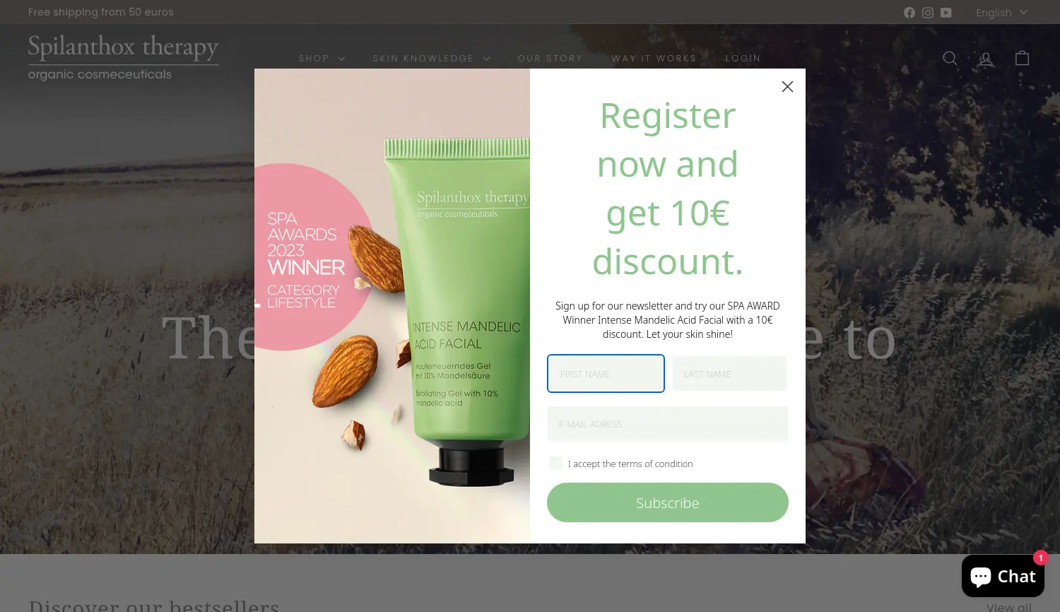 Website der Firma NB Green Cosmetics GmbH