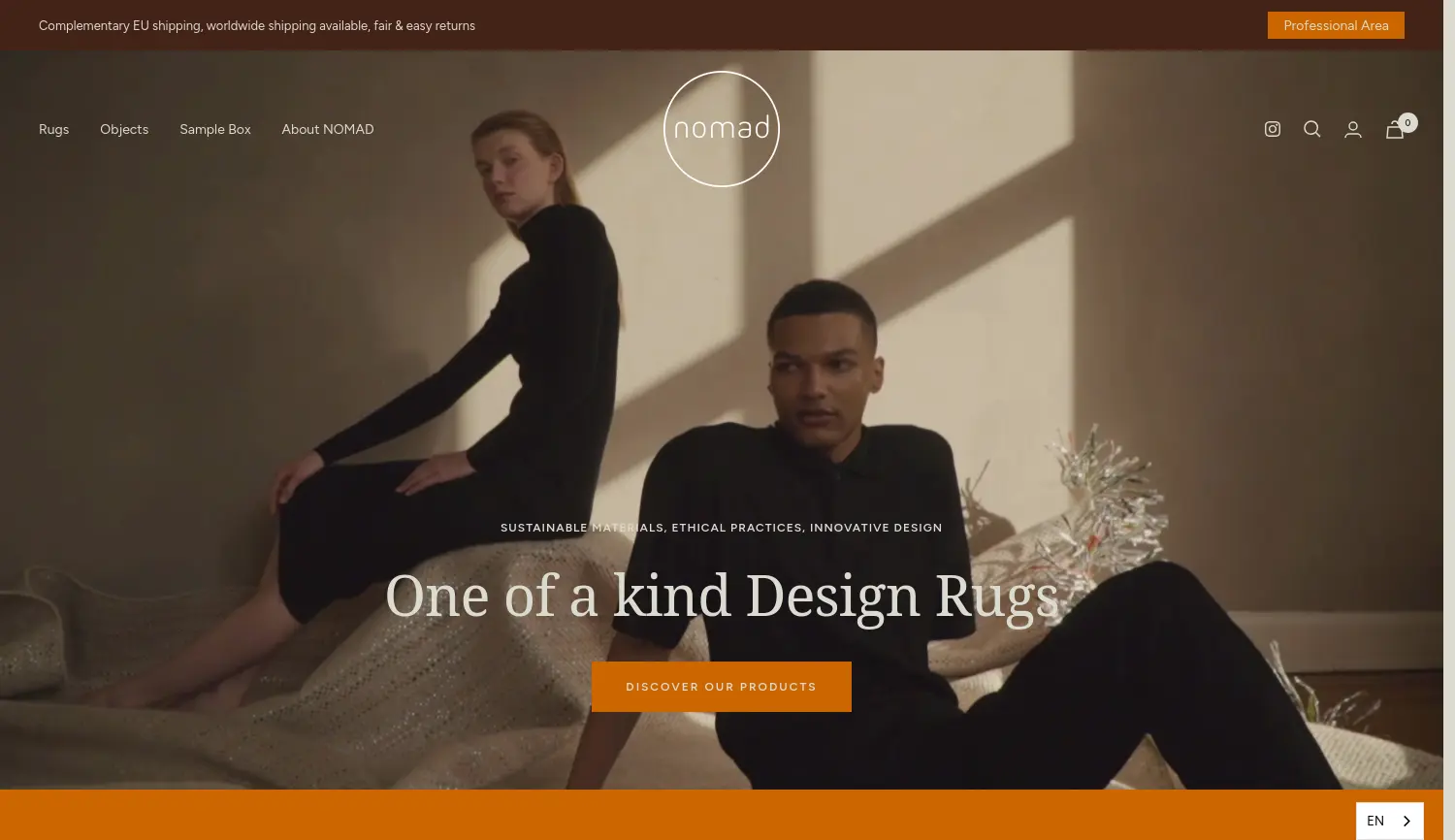 Website der Firma nomad_jutta werner GmbH