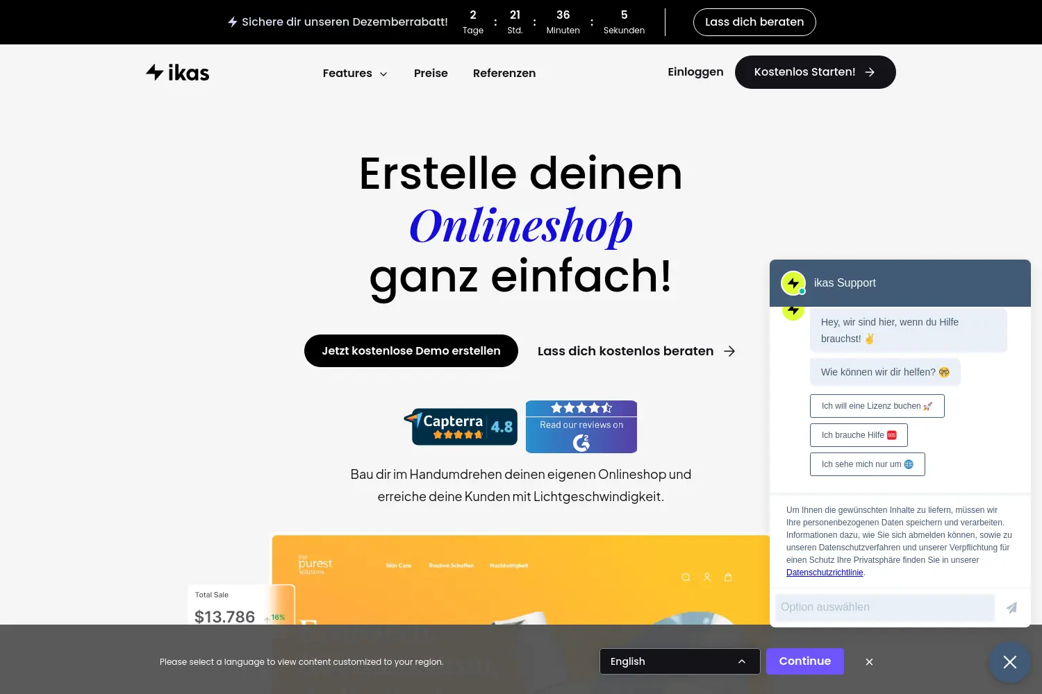 Website der Firma ikas Tech GmbH