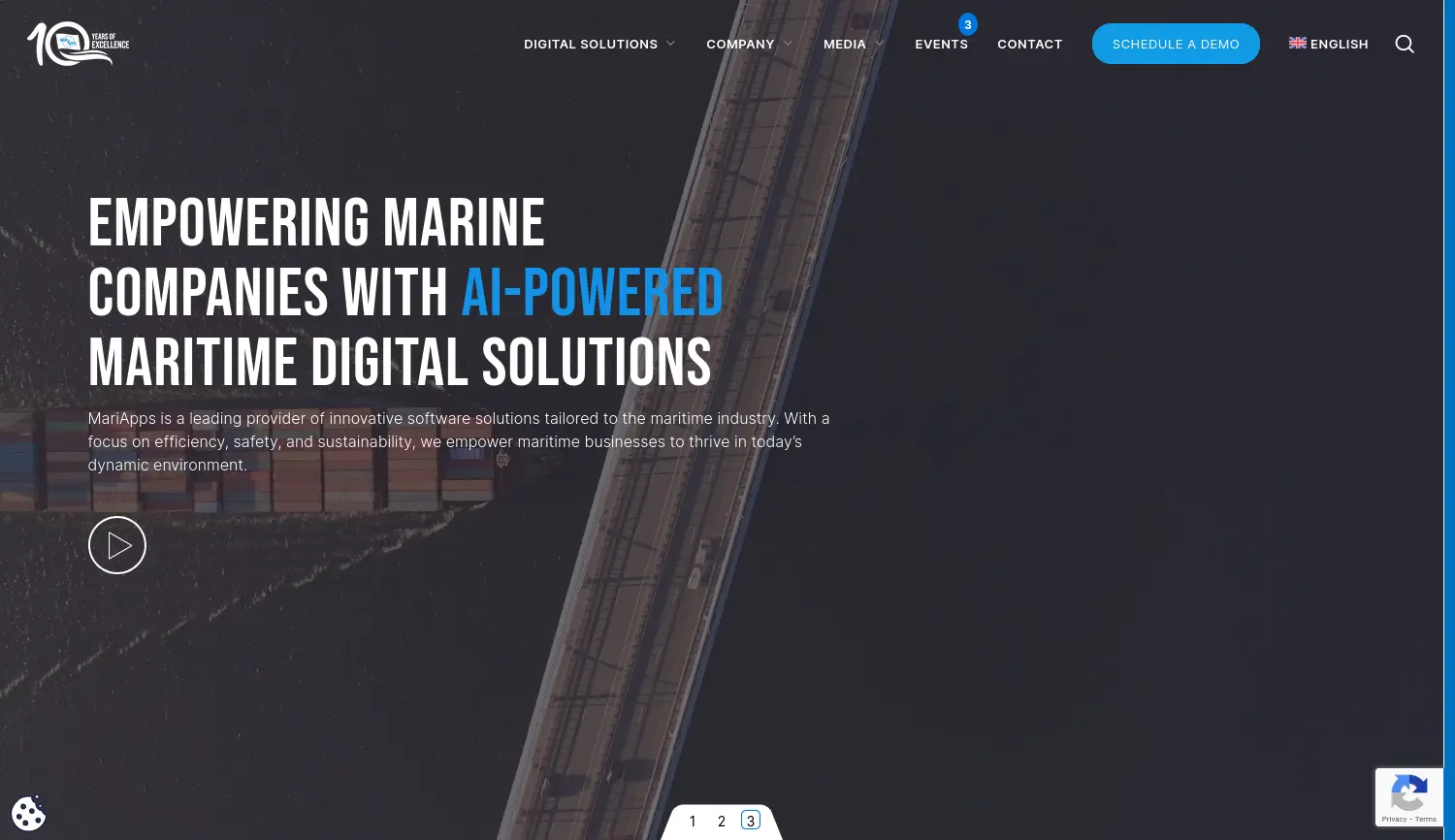 Website der Firma MariApps Marine Solutions