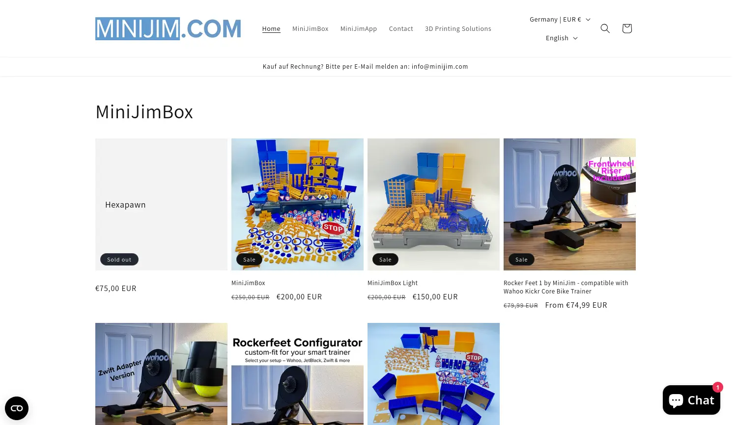 Website der Firma MiniJim