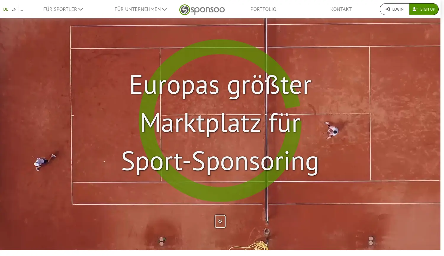 Website der Firma Sponsoo GmbH