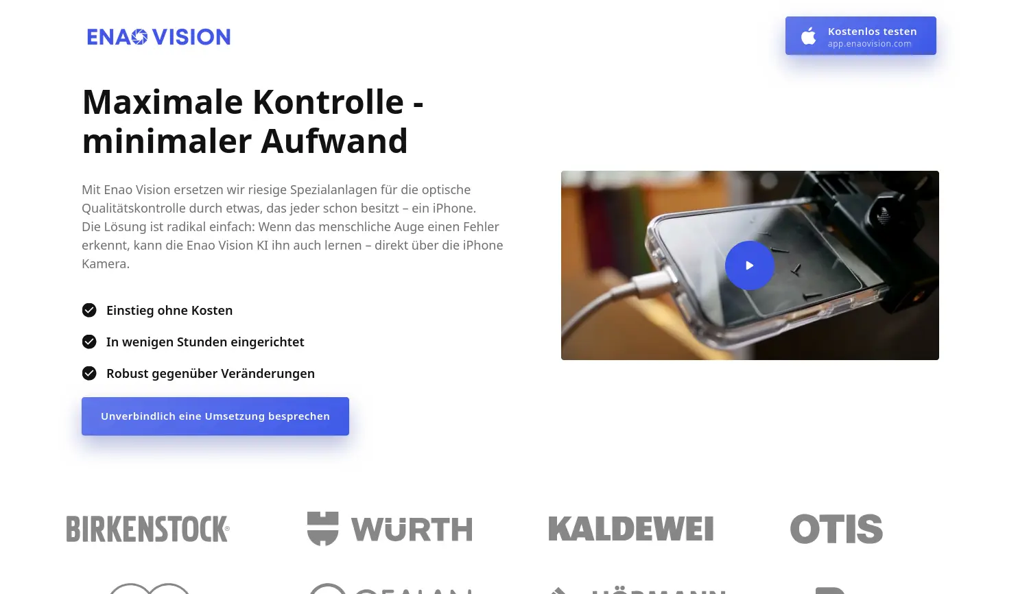 Website der Firma Kineo GmbH