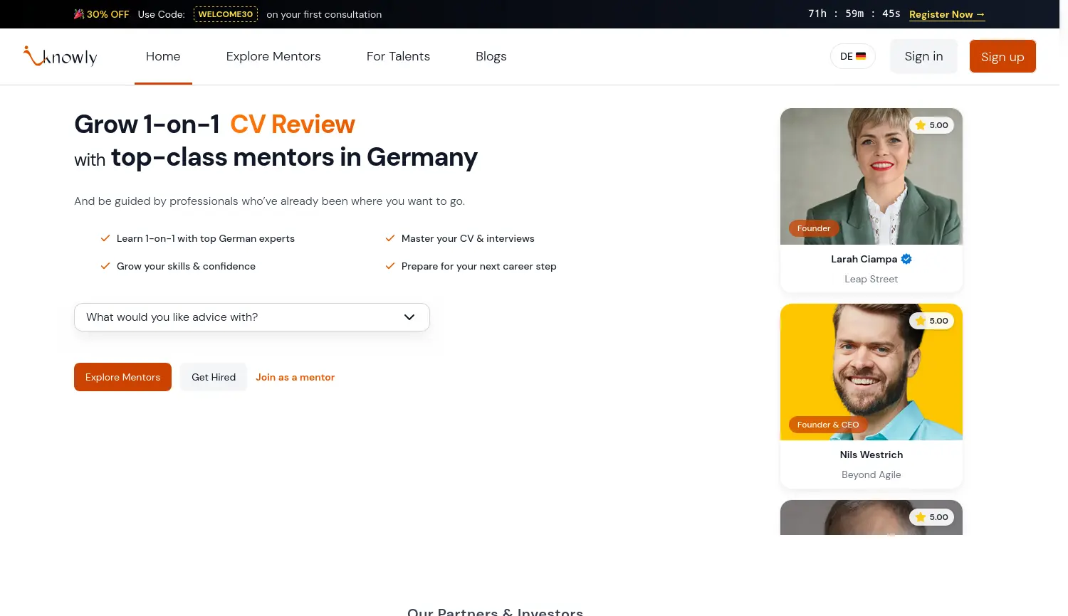 Website der Firma iknowly UG