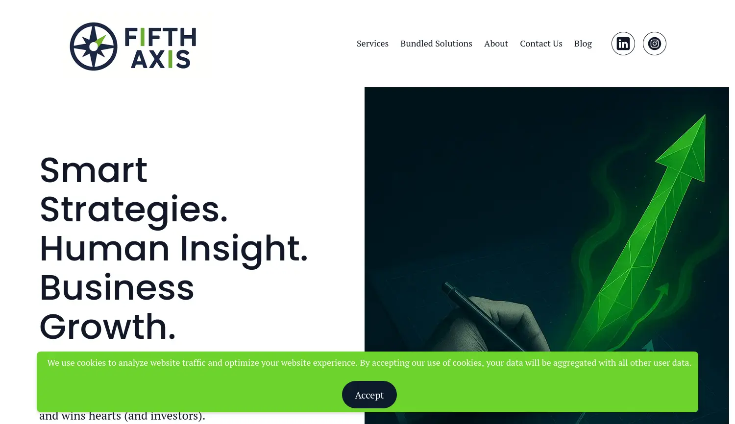 Website der Firma Fifth Axis (Einzelunternehmen)