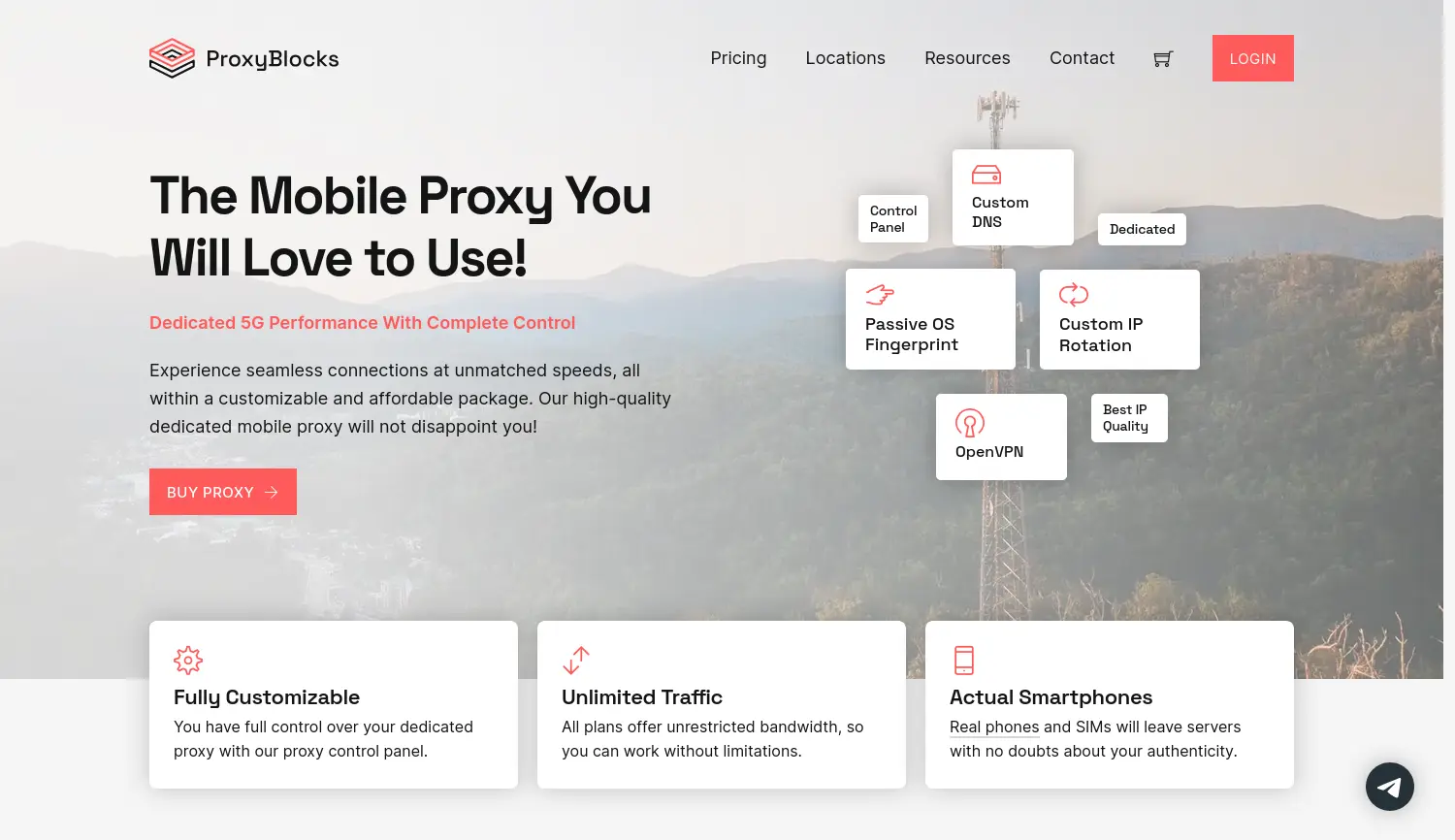 Website der Firma ProxyBlocks