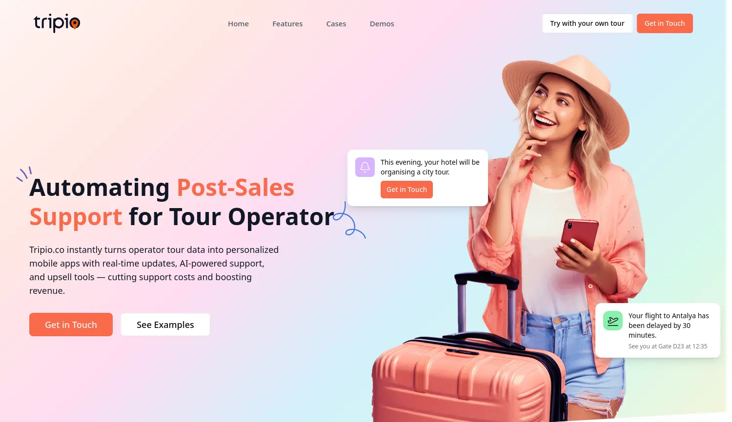 Website der Firma Tripio