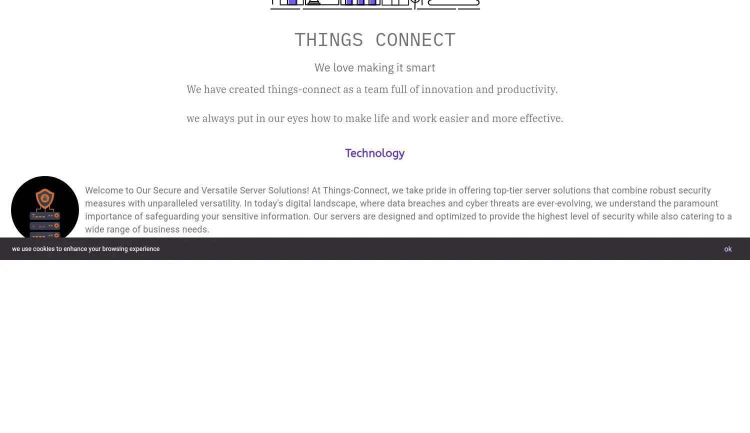 Website der Firma Things Connect