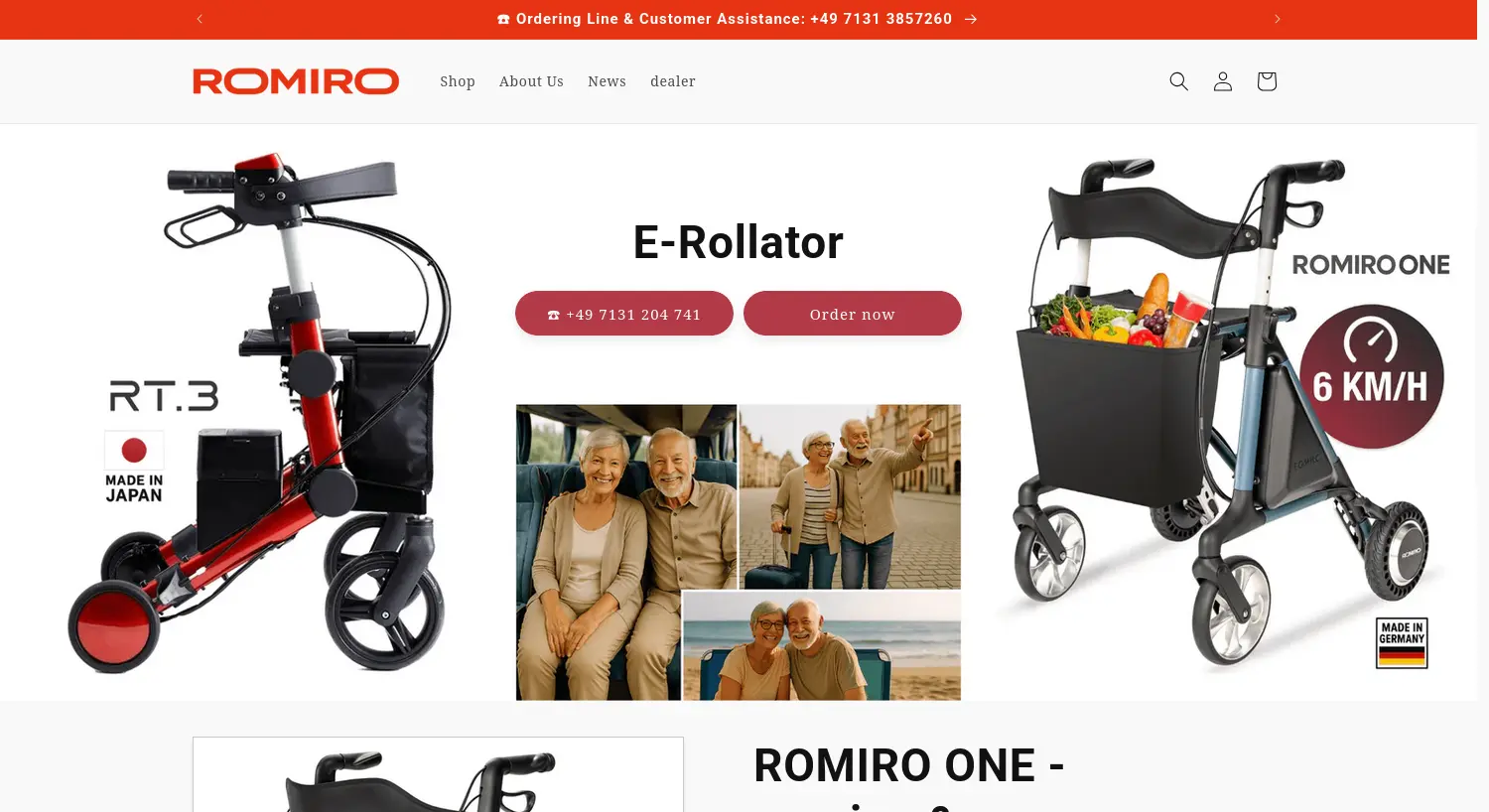 Website der Firma Romiro Robobitic UG