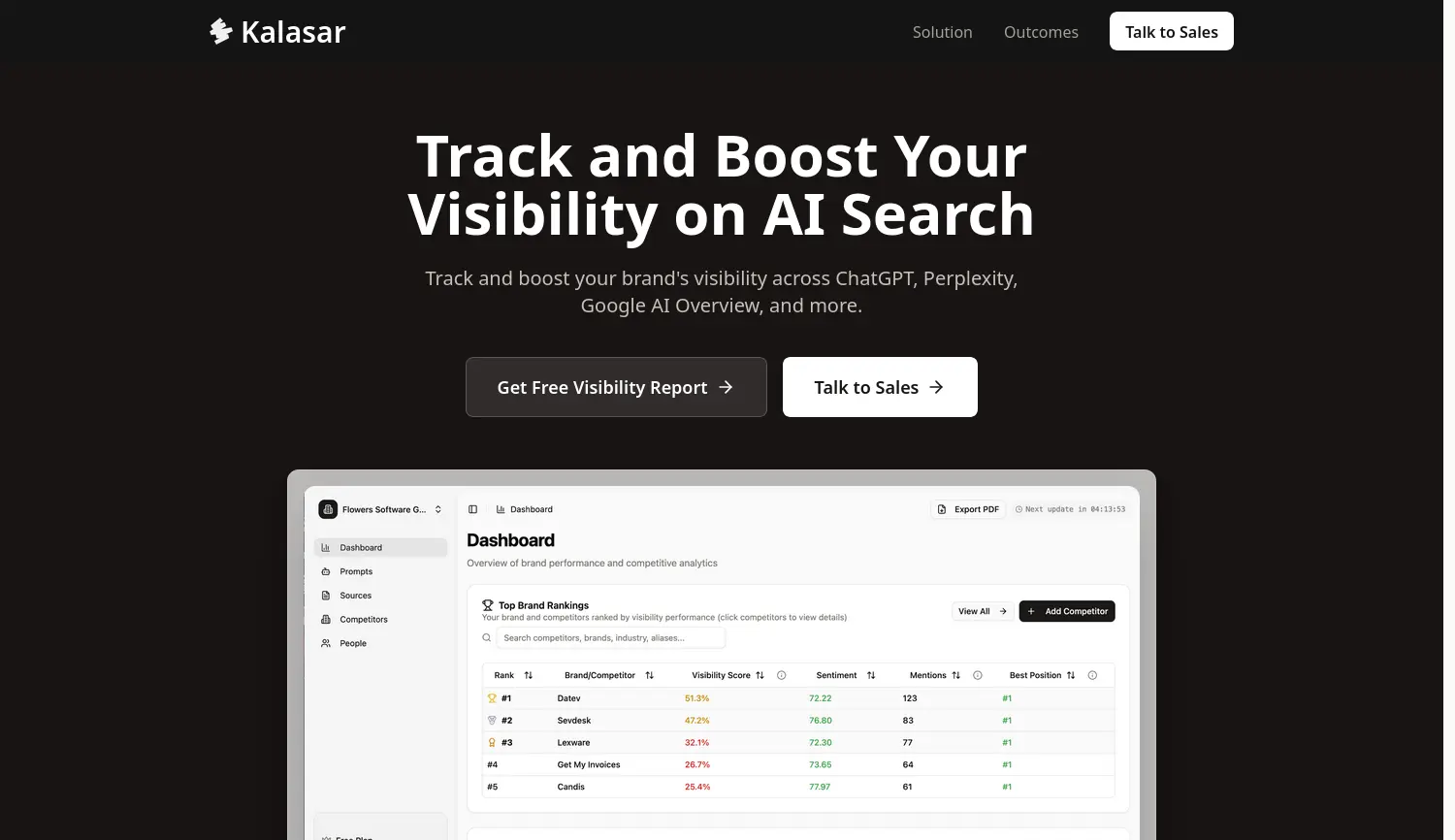 Website der Firma Kalasar GmbH