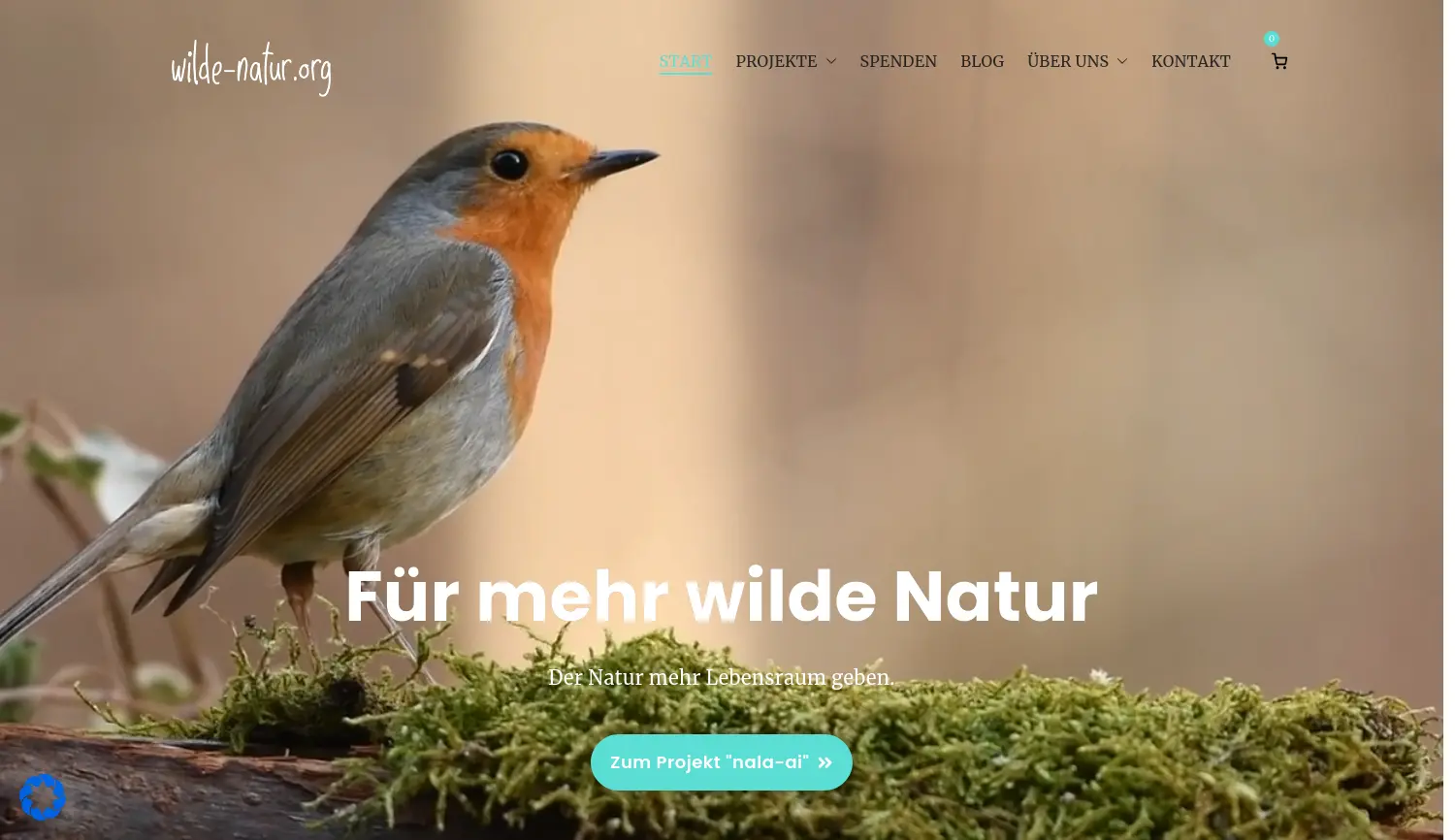 Website der Firma wilde-natur.org gGmbH