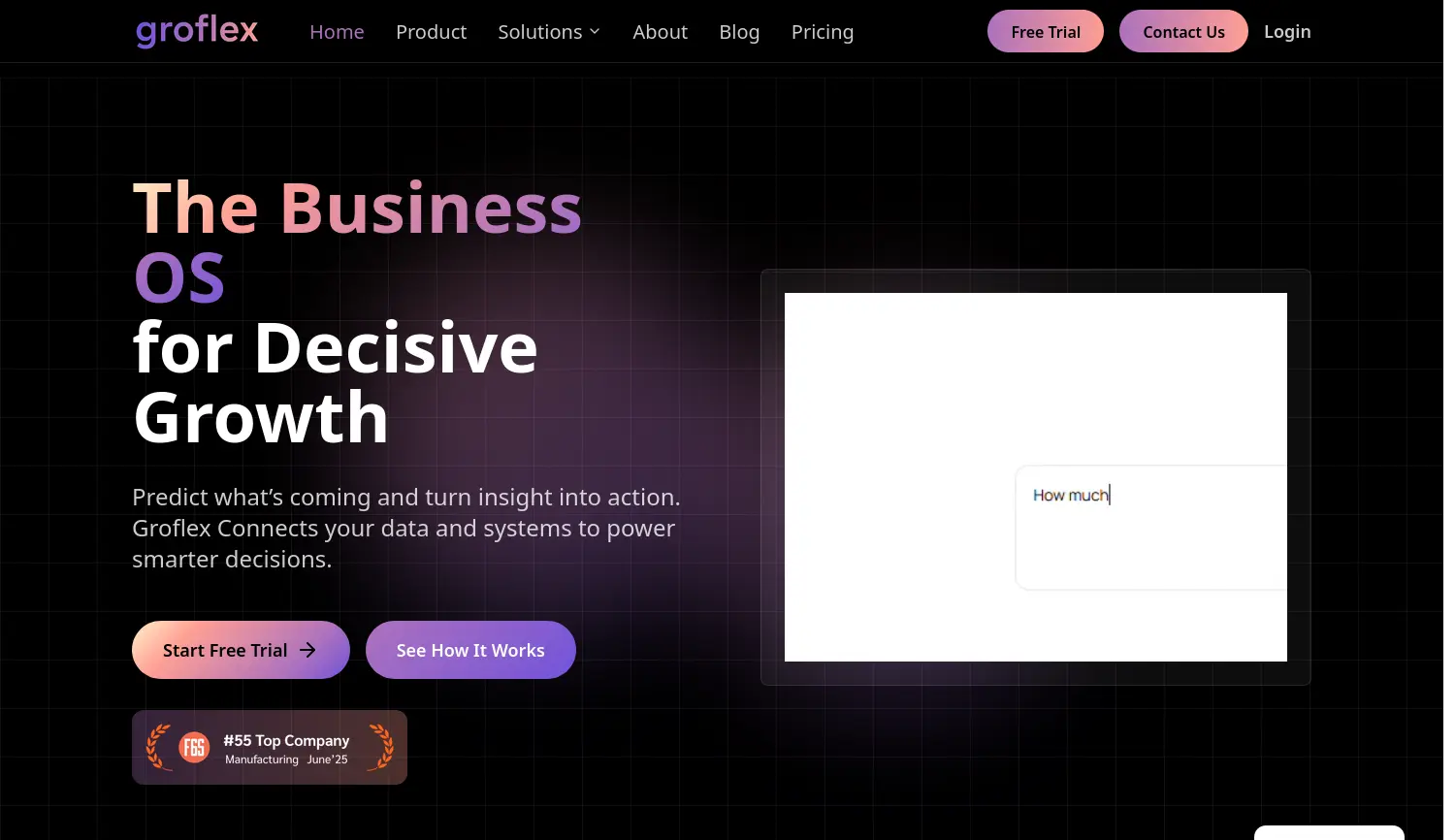 Website der Firma Groflex Technology U.G.