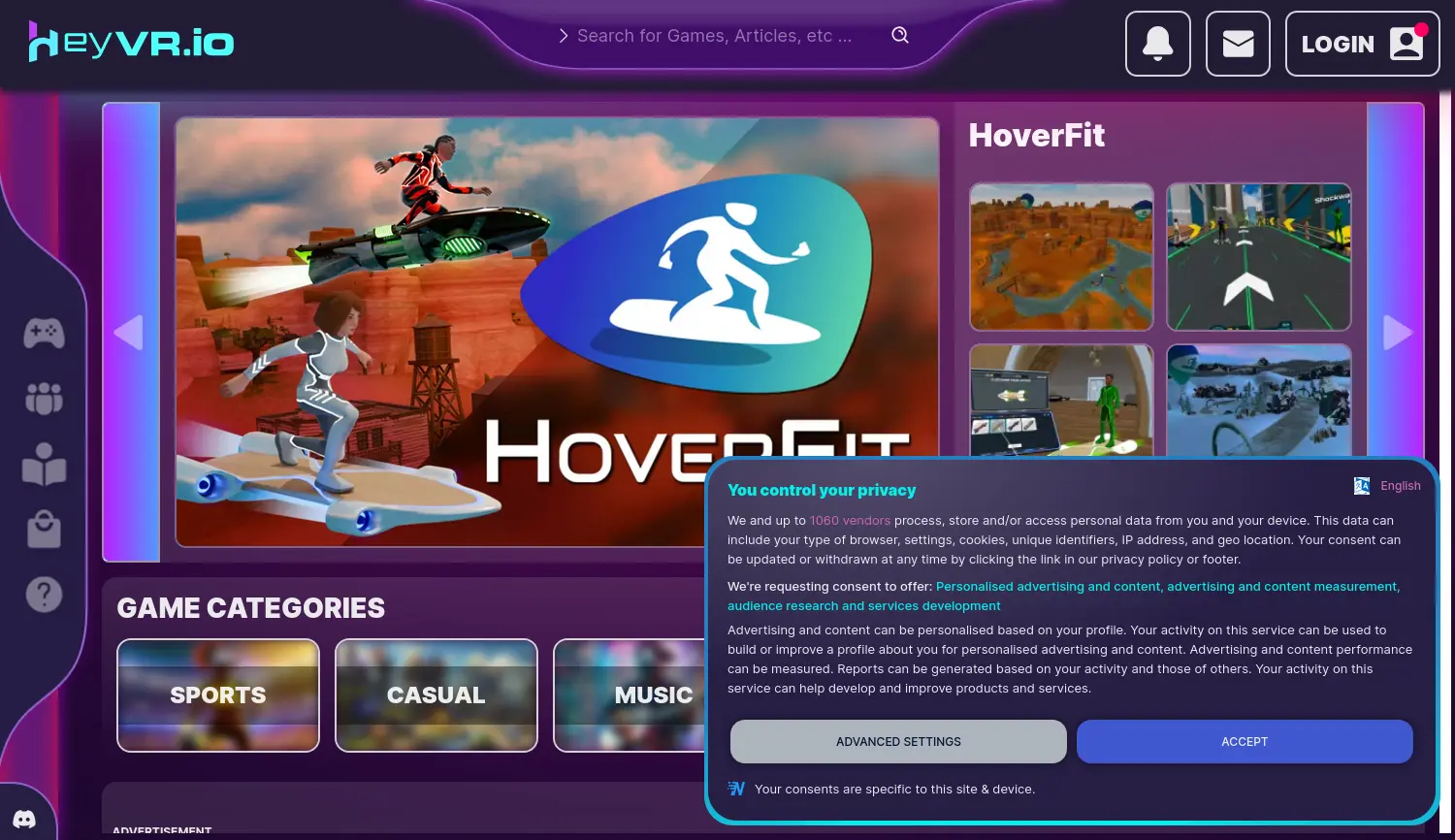 Website der Firma PlayerOne GmbH