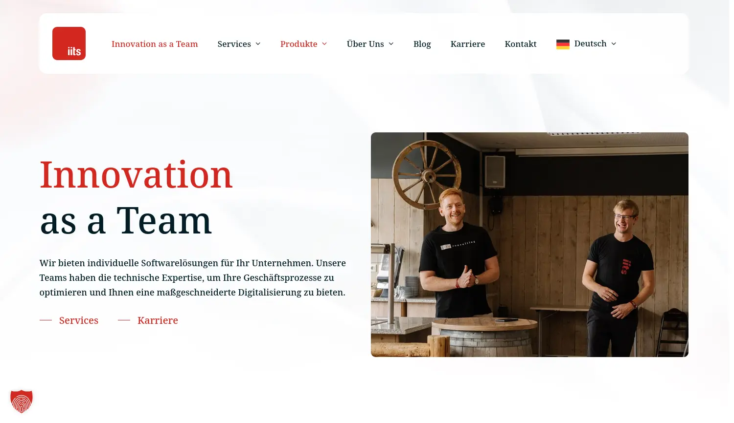 Website der Firma iits-consulting GmbH