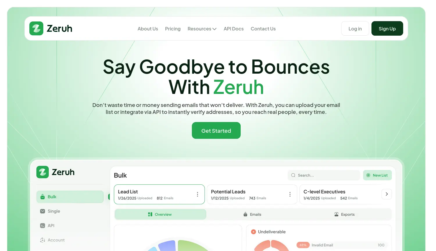 Website der Firma Zeruh