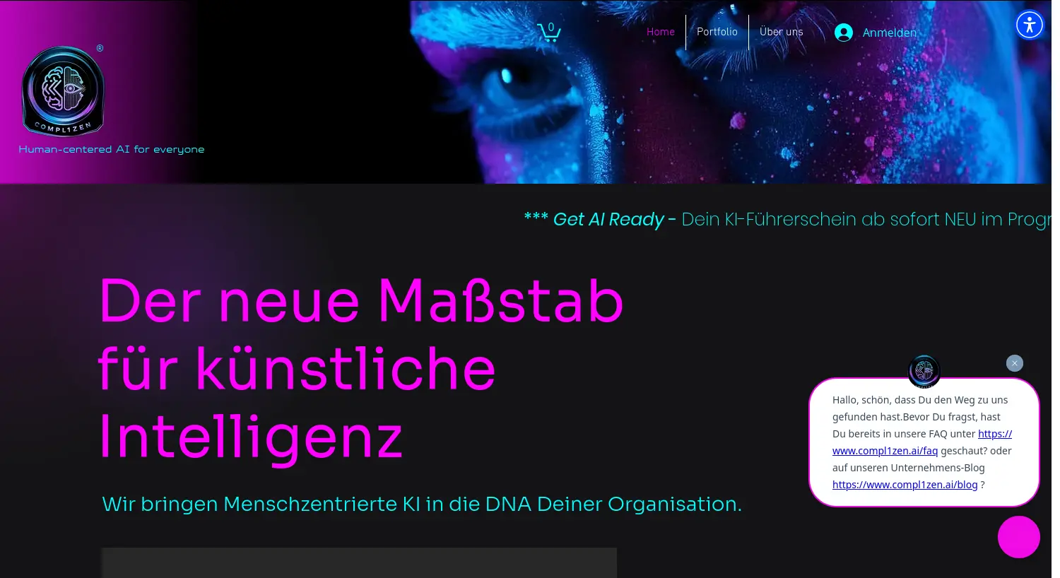 Website der Firma AI COMPL1ZEN UG