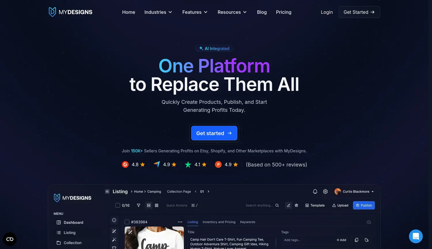 Website der Firma MyDesigns