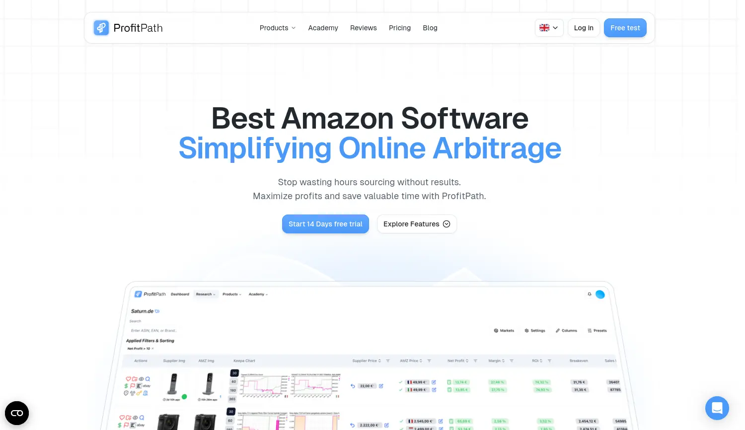 Website der Firma ProfitPath