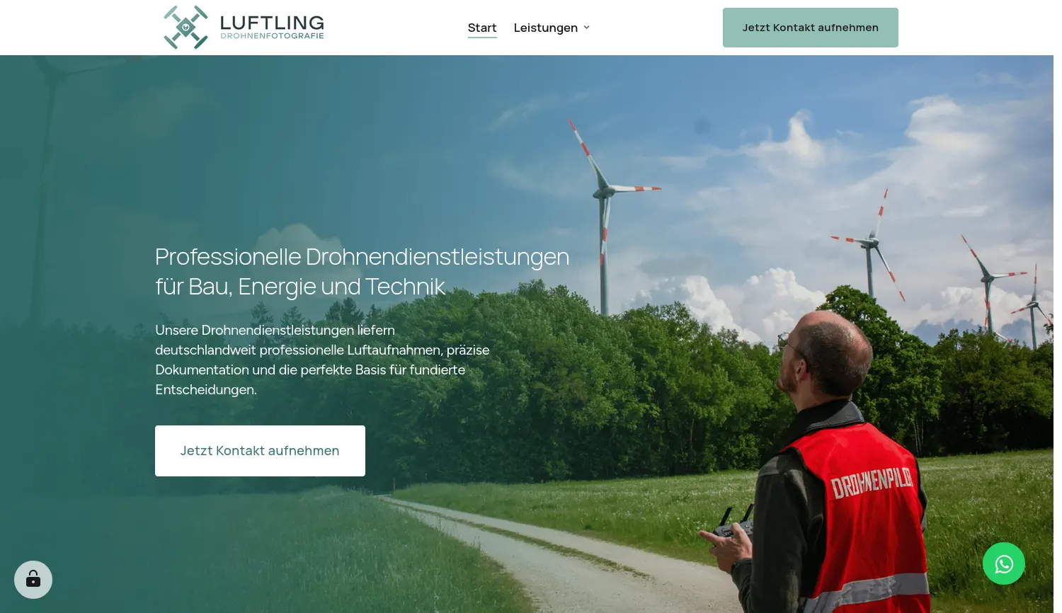 Website der Firma Christian Lars Hoff, Luftling Drohnenfotografie