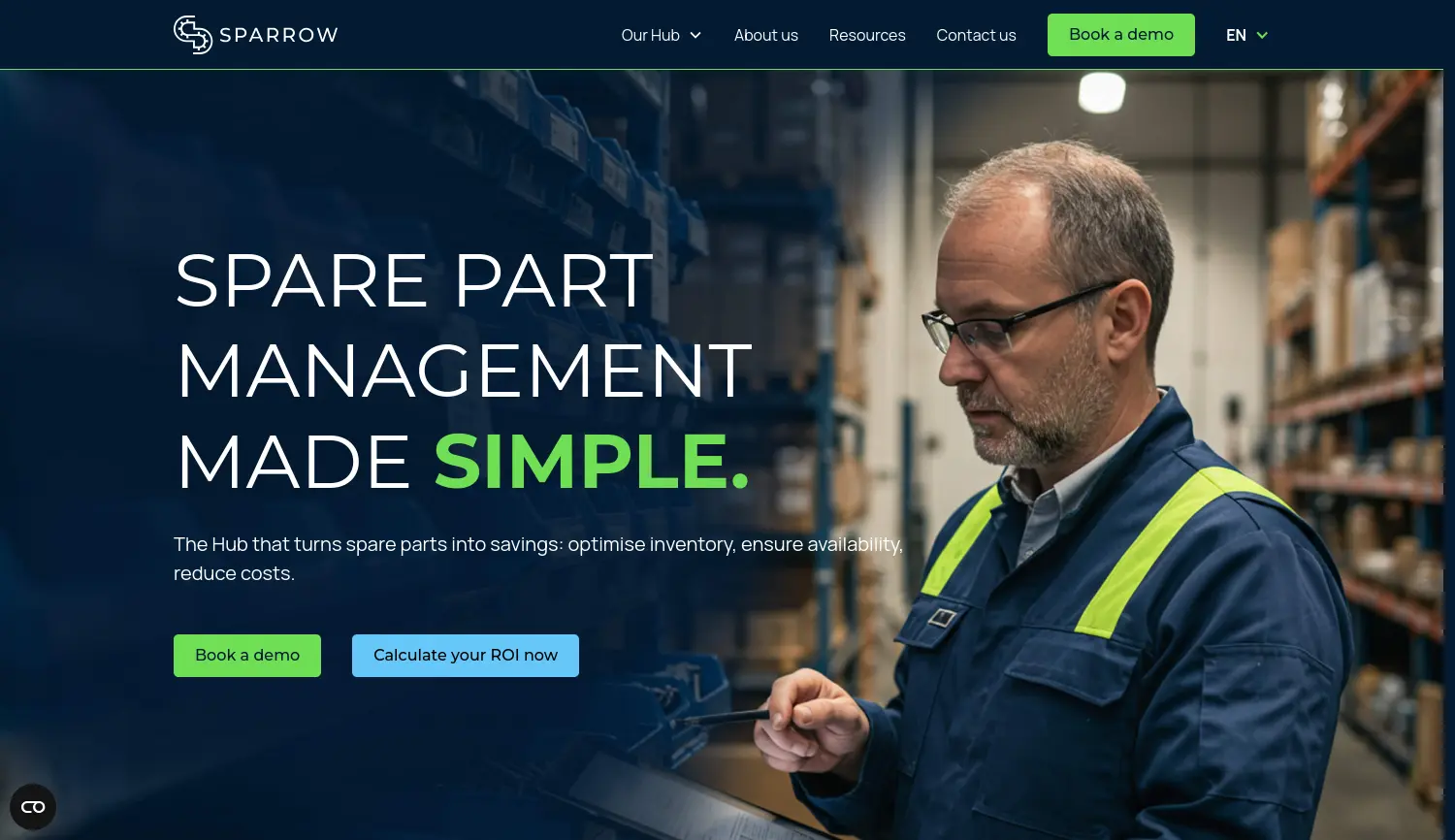 Website der Firma Sparrow Networks GmbH