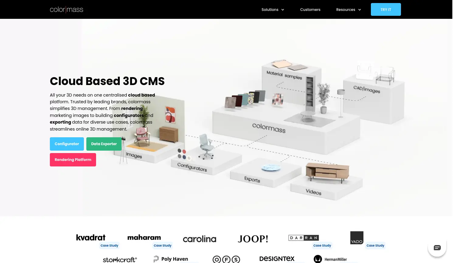 Website der Firma colormass GmbH