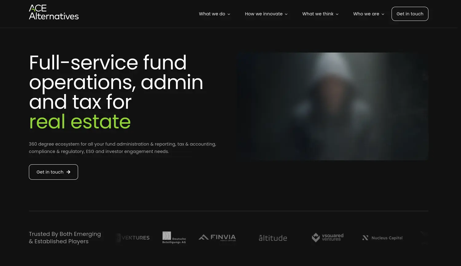 Website der Firma ACE Alternatives