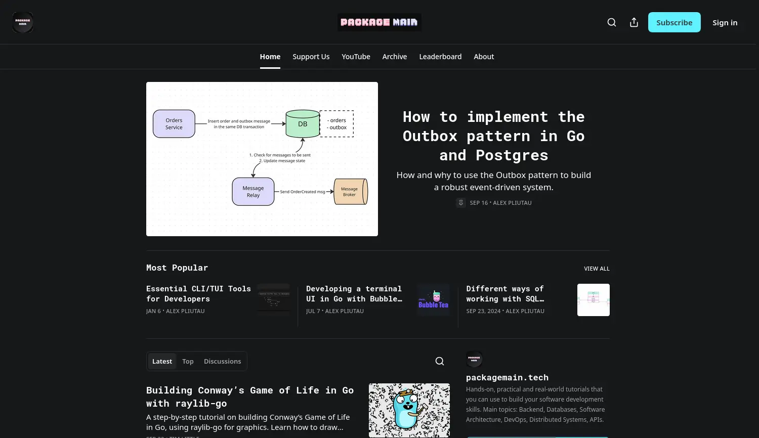 Website der Firma packagemain.tech