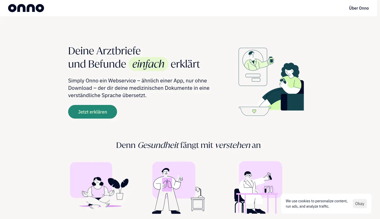 Website der Firma Simply Onno GmbH