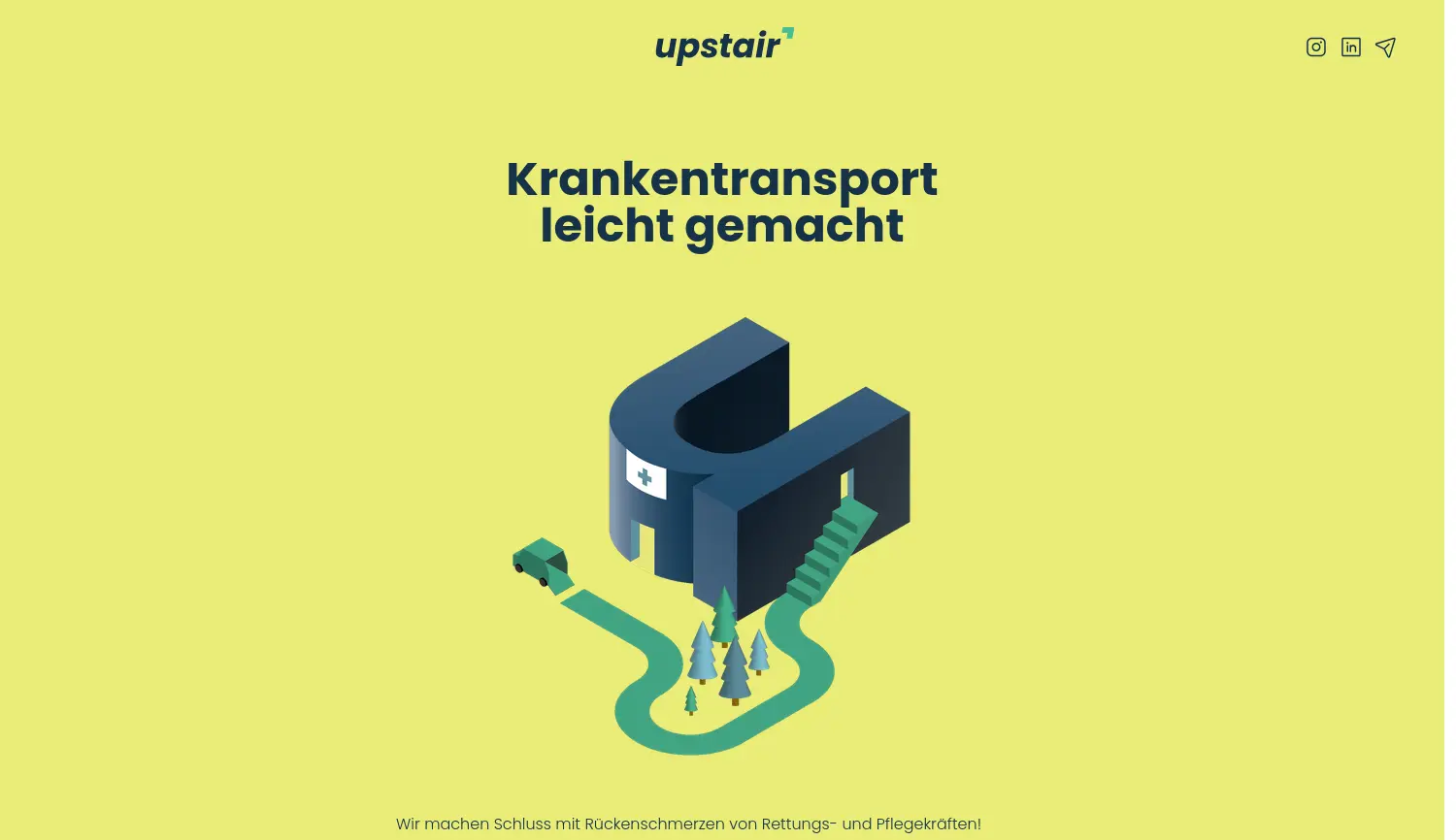 Website der Firma upstair GmbH