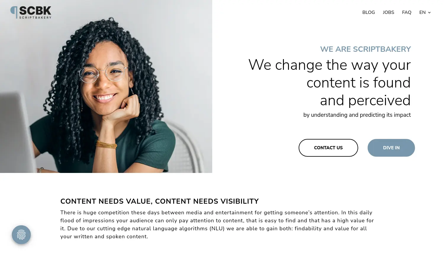 Website der Firma Scriptbakery