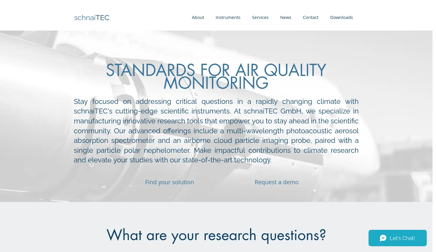 Website der Firma schnaiTEC GmbH