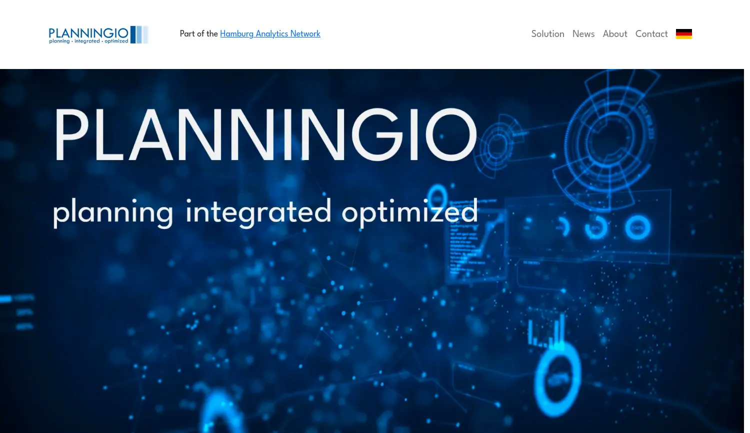Website der Firma PLANNINGIO GmbH