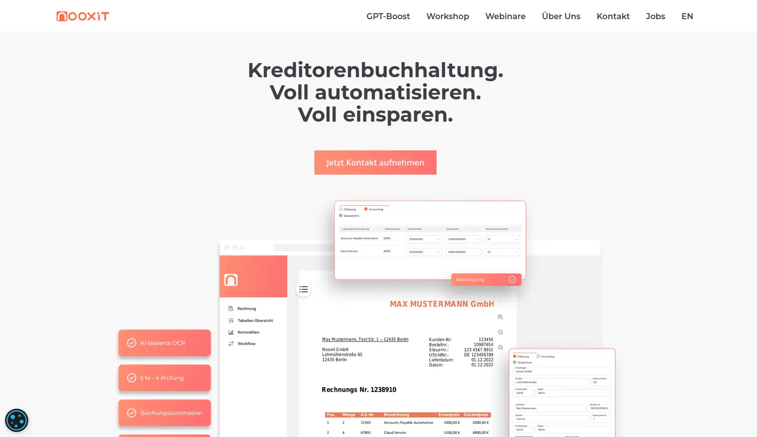 Website der Firma Nooxit GmbH