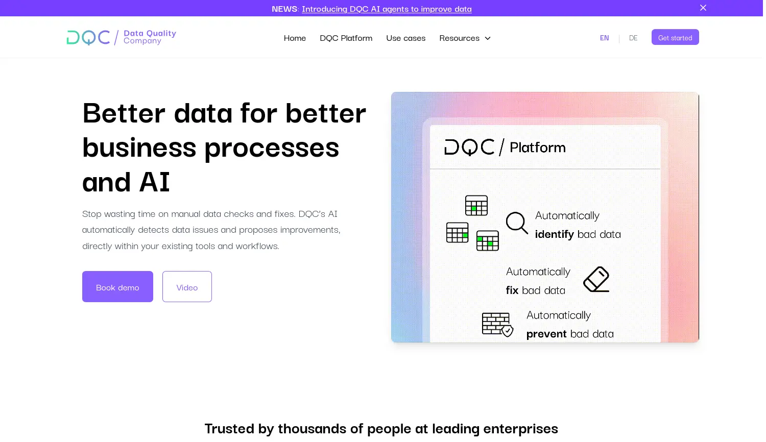 Website der Firma DQC