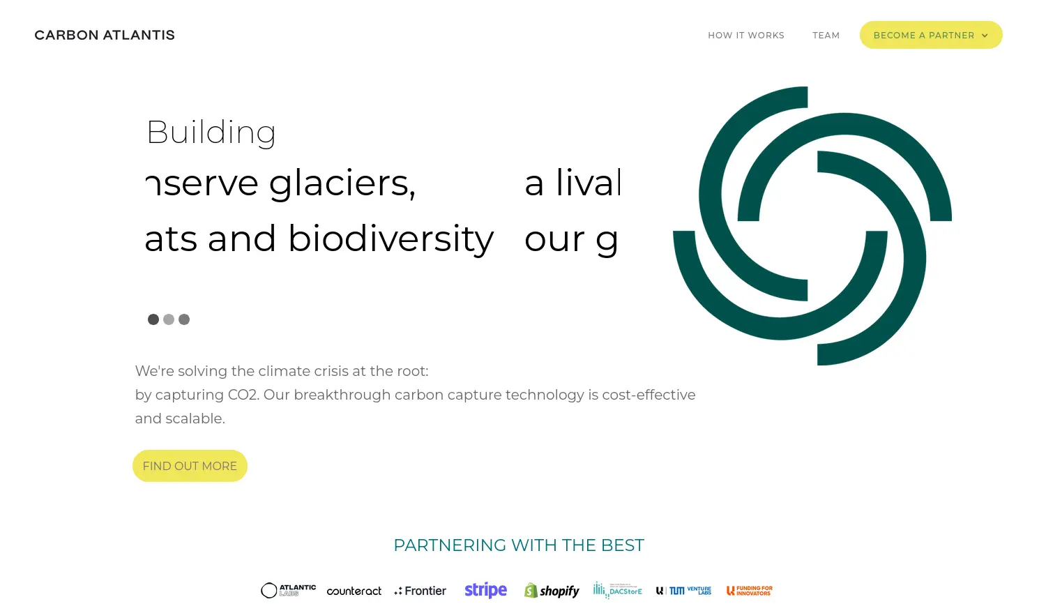 Website der Firma Carbon Atlantis GmbH