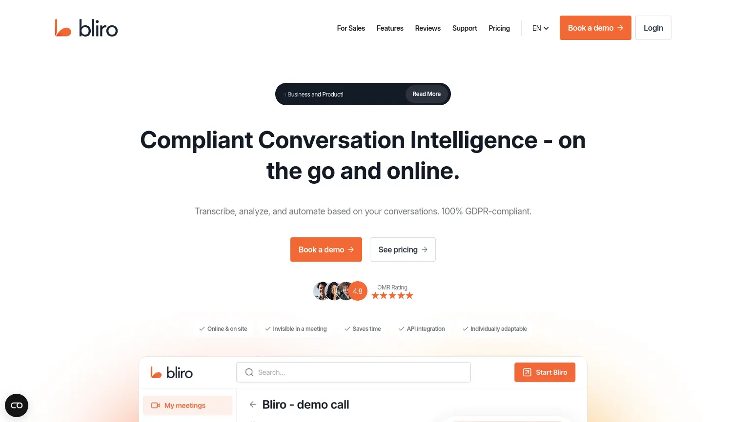 Website der Firma Bliro