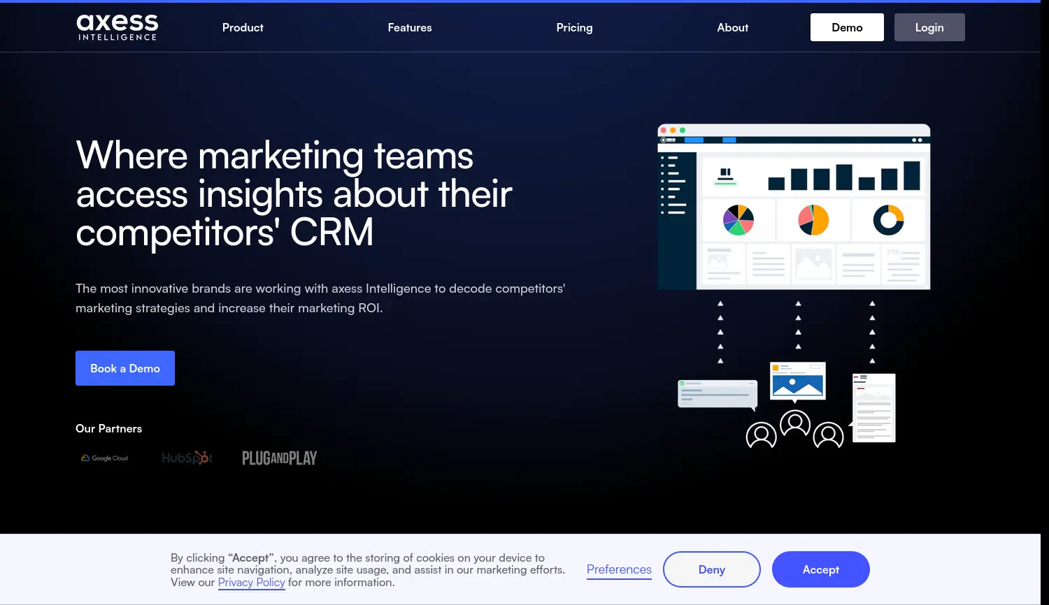 Website der Firma axess Intelligence GmbH