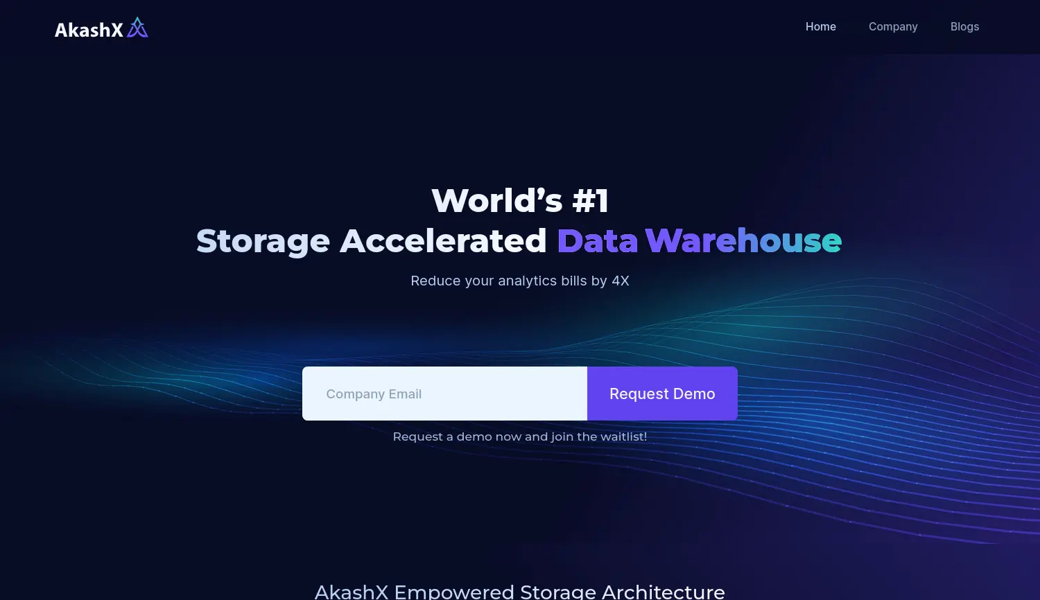 Website der Firma AkashX