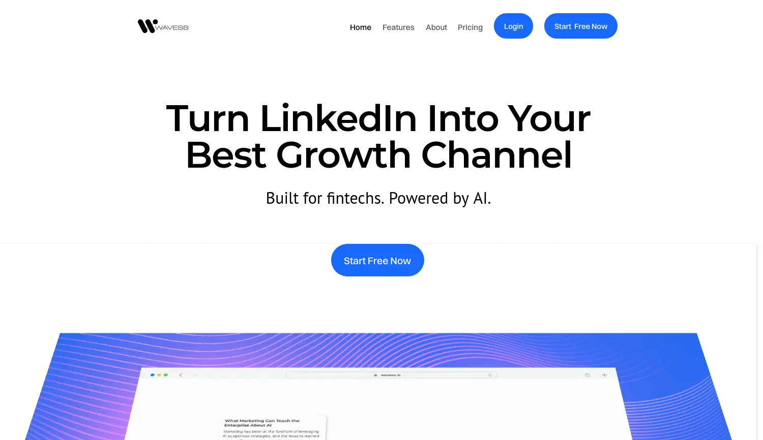 Website der Firma Wavess