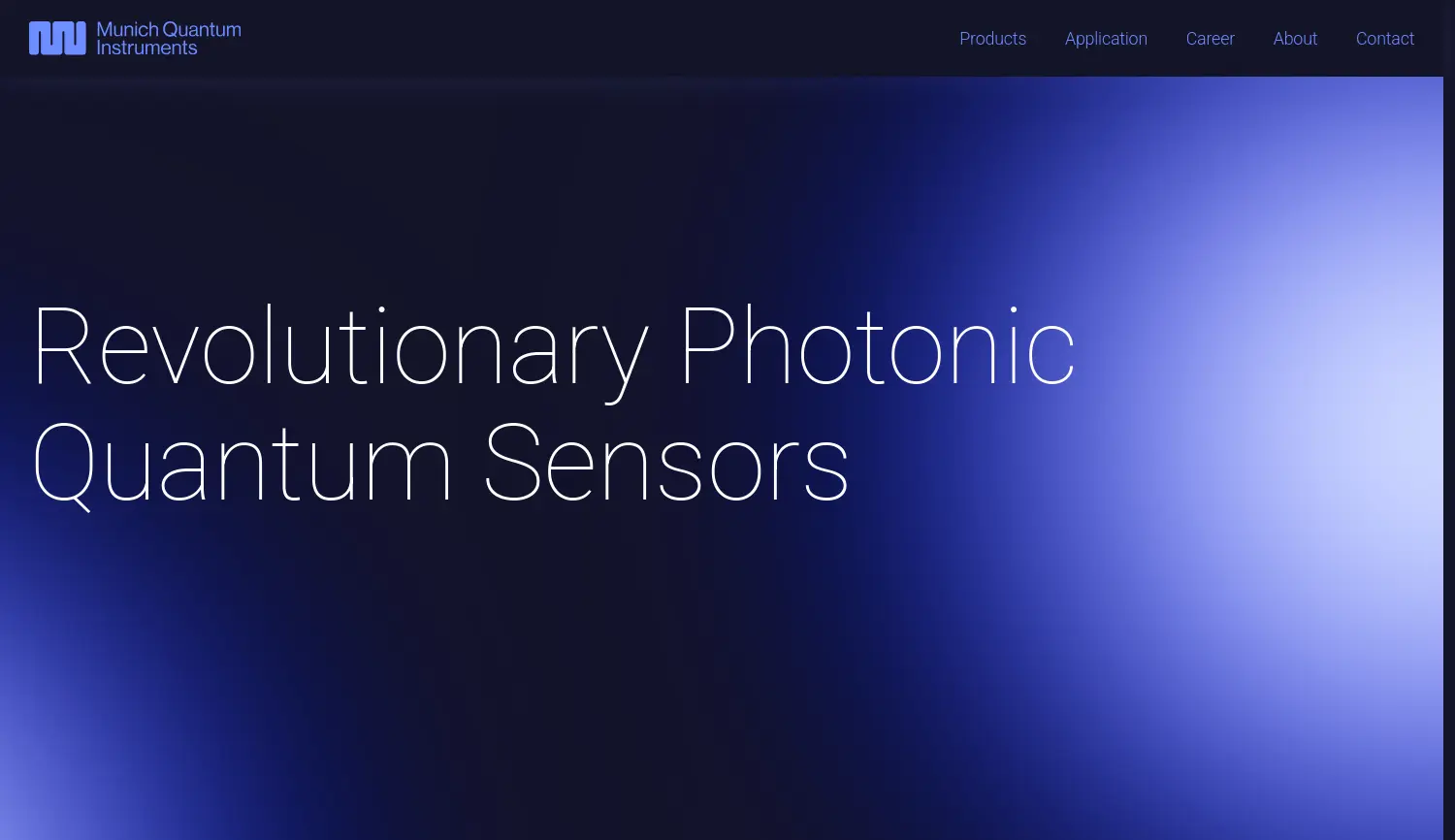 Website der Firma Munich Quantum Instruments GmbH