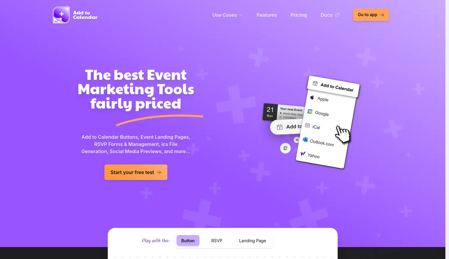 Website der Firma Add to Calendar PRO