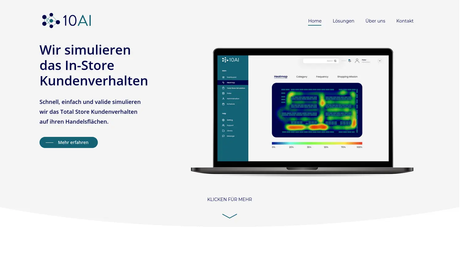 Website der Firma 10AI GmbH