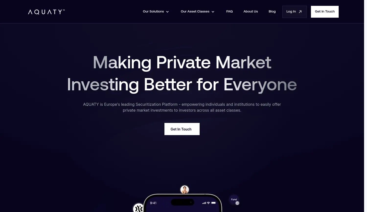 Website der Firma AQUATY GmbH